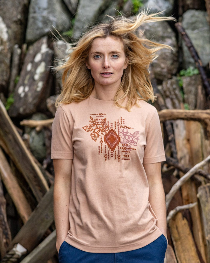 Flow Womens Short Sleeve T-Shirt in Orange