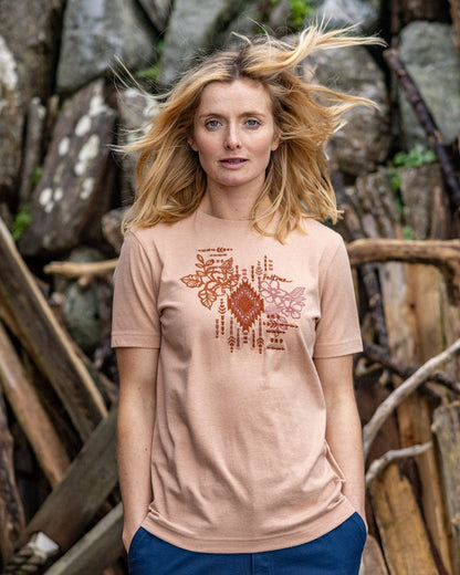 Flow Womens Short Sleeve T-Shirt in Orange