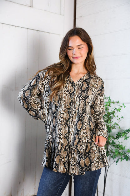 Follow Your Instincts Button Down Blouse