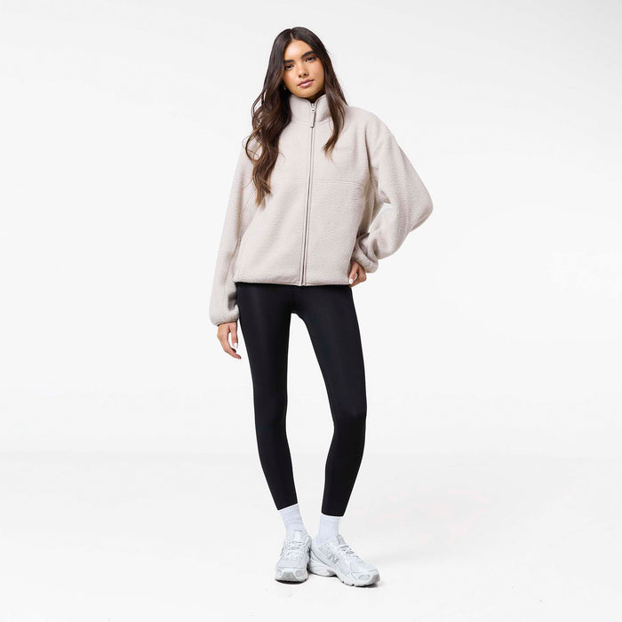 Full Zip Borg Fleece | Sand
