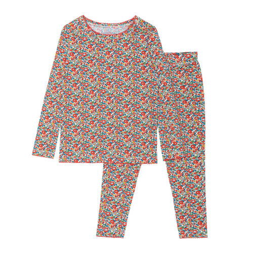 girls Betsy Ann pima pajamas set made with Liberty Fabrics