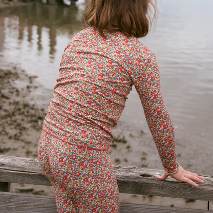 girls Betsy Ann pima pajamas set made with Liberty Fabrics