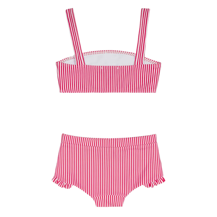 girls gondola stripe bandeau bikini and swim shorts