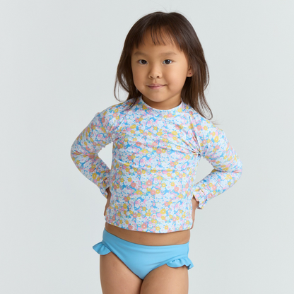 girls jasmine blossom ruffle rashguard set