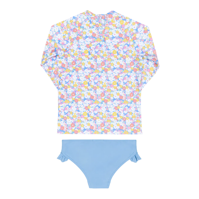 girls jasmine blossom ruffle rashguard set