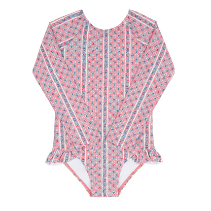 girls rosa vine rashguard one piece