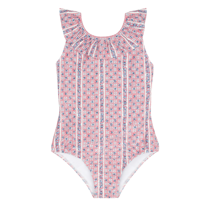 girls rosa vine ruffle collar one piece