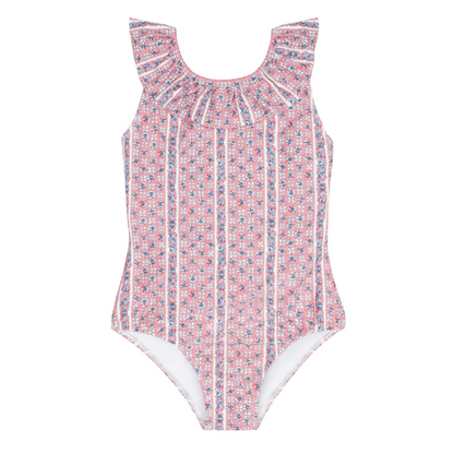 girls rosa vine ruffle collar one piece