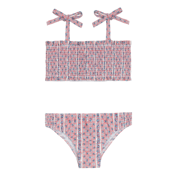 girls rosa vine smocked bikini