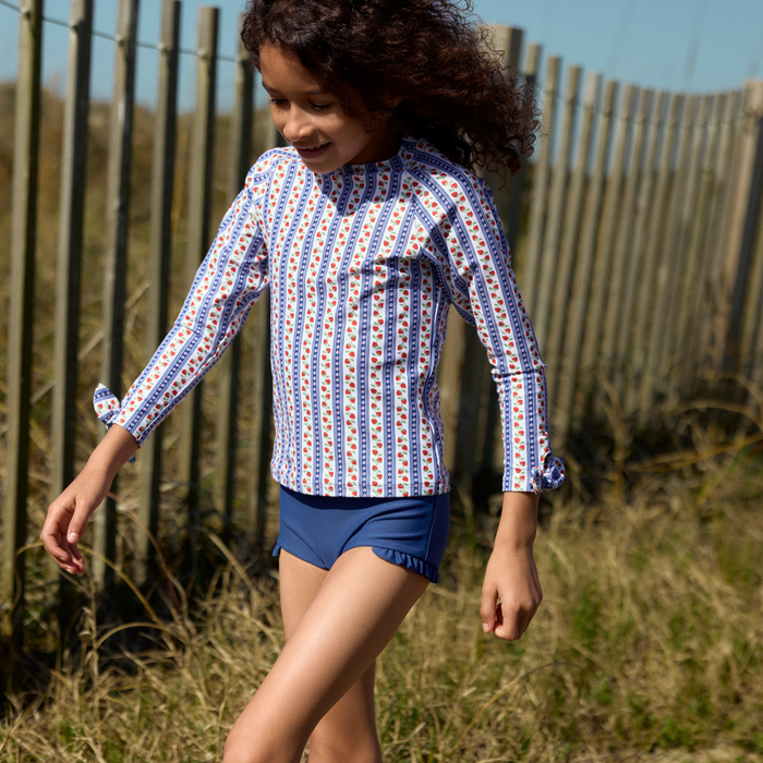 girls strawberry patch rashguard set