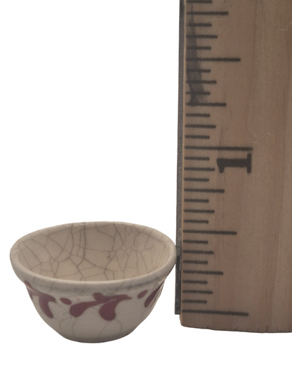 Glazed Ceramic Stacking Bowl Set 2pc Handpainted