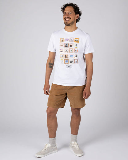 Glide 'N' Slide Mens Short Sleeve T-Shirt in White