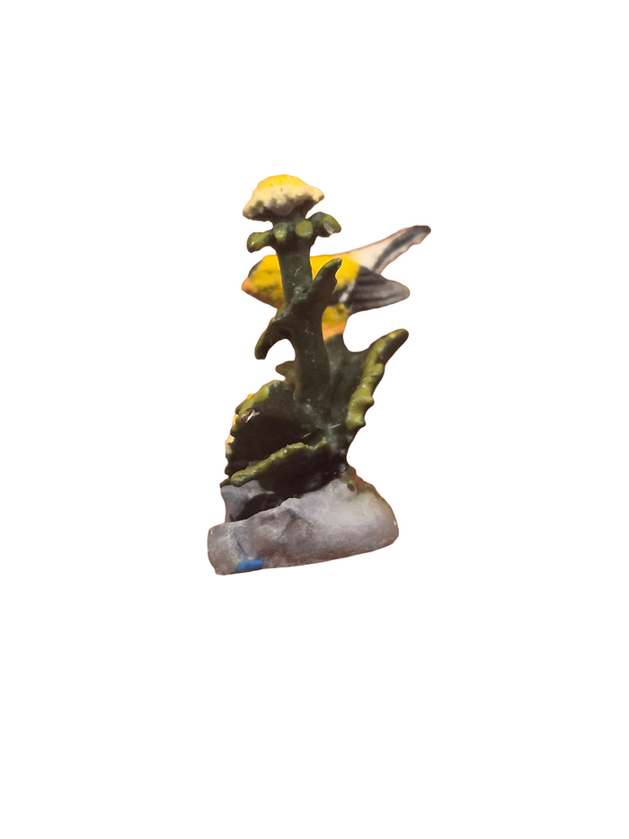 Goebel Olszewski – Porcleain Gold Finch On Flower Branches Figurine