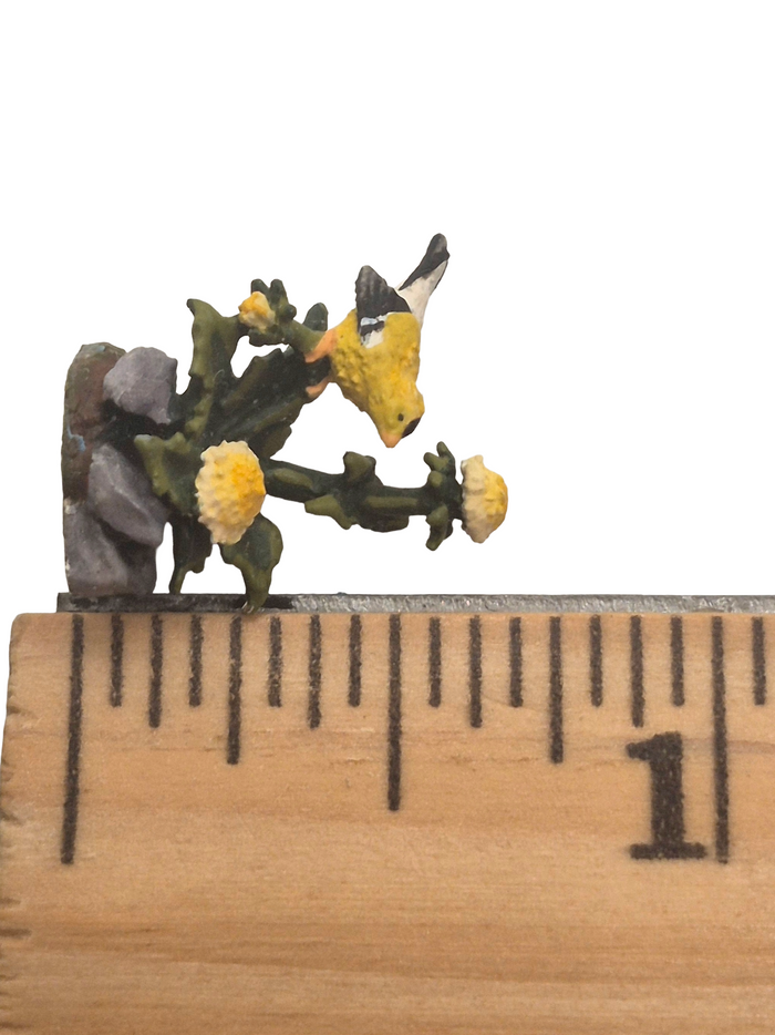 Goebel Olszewski – Porcleain Gold Finch On Flower Branches Figurine