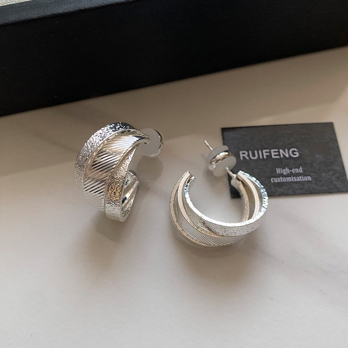 Gold And Silver Color Ear Ring Women's Earrings