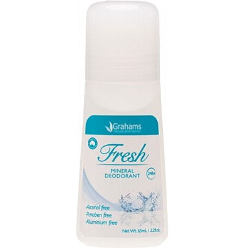 GRAHAMS NATURAL Mineral Deodorant Roll On Range 65ml Fresh - L'Organic