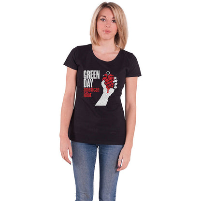 GREEN DAY - AMERICAN IDIOT - Ladies T-Shirt Black