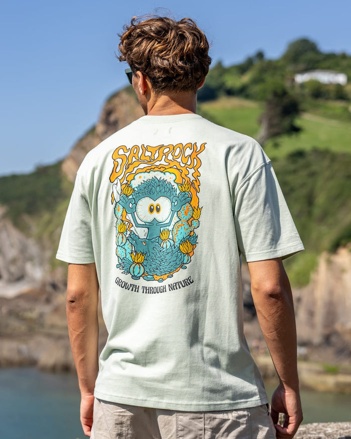 Growth Thru Nature Mens Short Sleeve T-Shirt In Light Green
