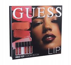 Guess Lip Red 101 Lip Kit: 3 Lipgloss + 3 Lipsticks + 1 Mirror - authentic fragrance from Brands Warehouse Canada