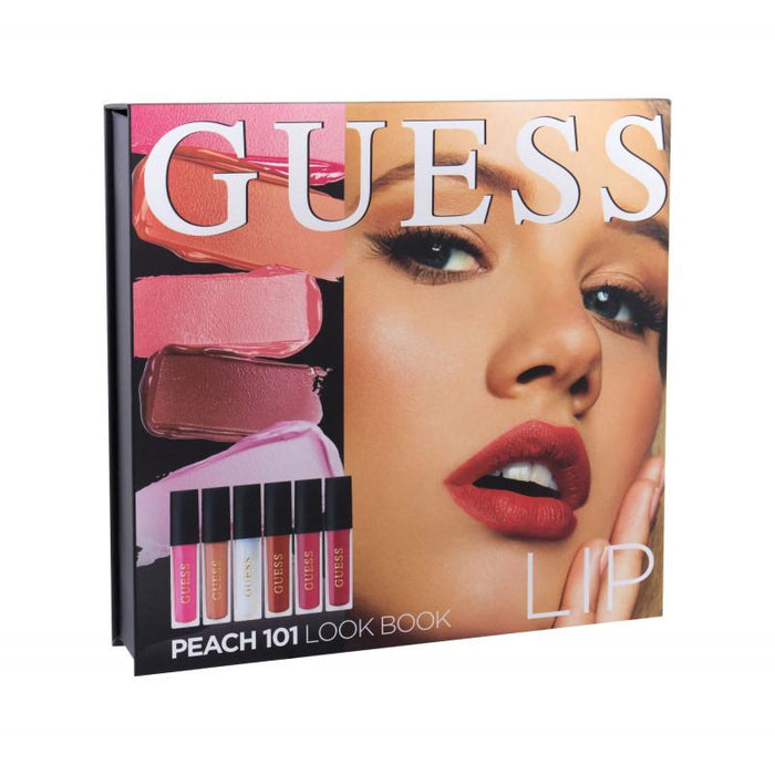 Guess Peach 101 Collection Lip Kit: 3 Lipgloss + 3 Lipsticks + 1 Mirror - authentic fragrance from Brands Warehouse Canada