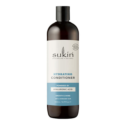 Sukin hydrating conditioner bottle on a white background.
