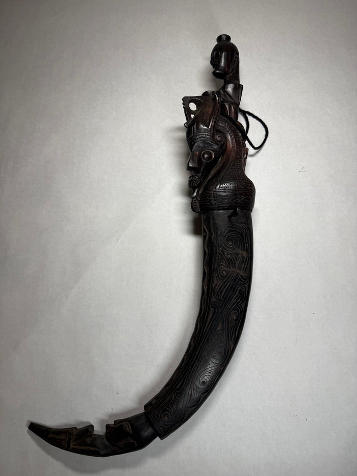 Hand Carved Chinese Decorative Antique Horn