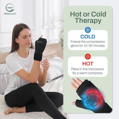 Hand Ice Pack Glove for Thumb & Wrist – Reusable Hot & Cold Therapy