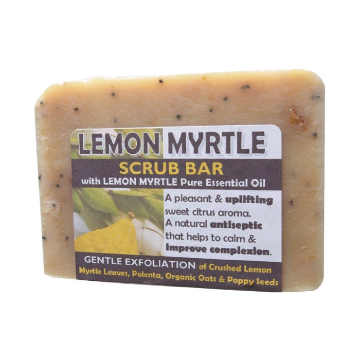 HARMONY SOAPWORKS Organic Lemon Myrtle Scrub Bar Soap - 140g - L'Organic