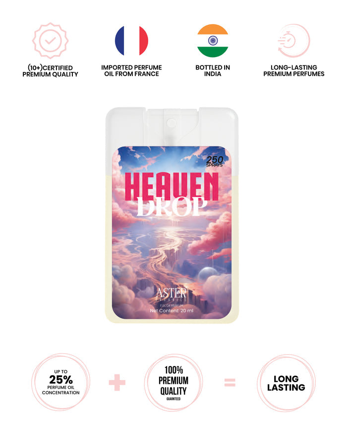 Heaven Drop unisex pocket perfume 20ml bottle.