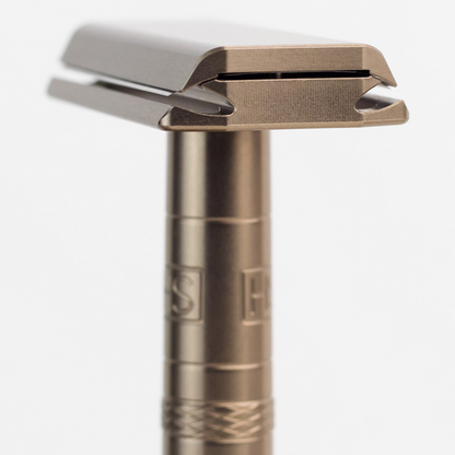 Henson Aluminum AL13 Tan Medium Safety Razor.