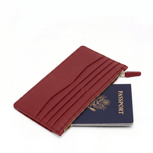 Highland Slim Horizontal Wallet Garnet Red
