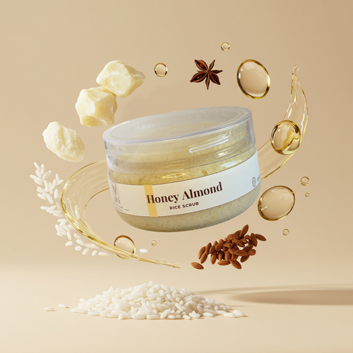 Honey Almond Rice Scrub creamy texture