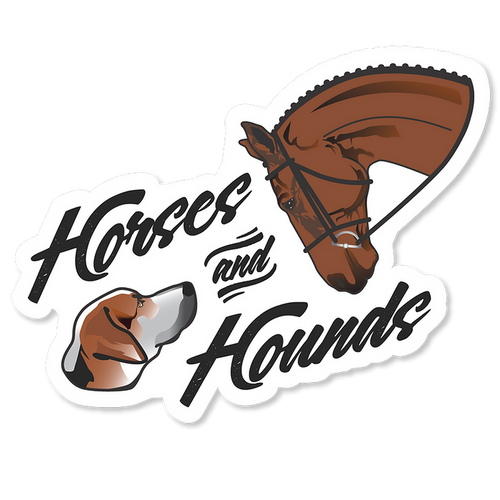 Horses & Hounds Sticker