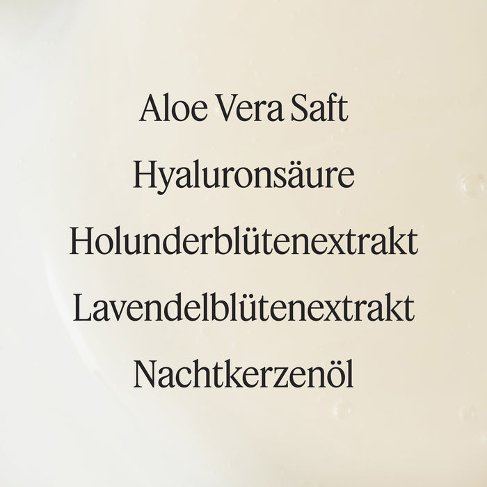 Texturbild Santaverde Hydro Repair Gel ohne Duft – kühlende, leichte Geltextur mit Aloe vera, Hyaluronsäure und Lavendelblütenextrakt für feuchtigkeitsspendende und beruhigende Pflege sensibler Haut