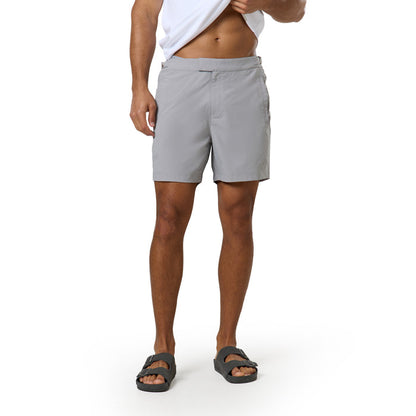 Icon Buckle Swimshort | Ice Grey