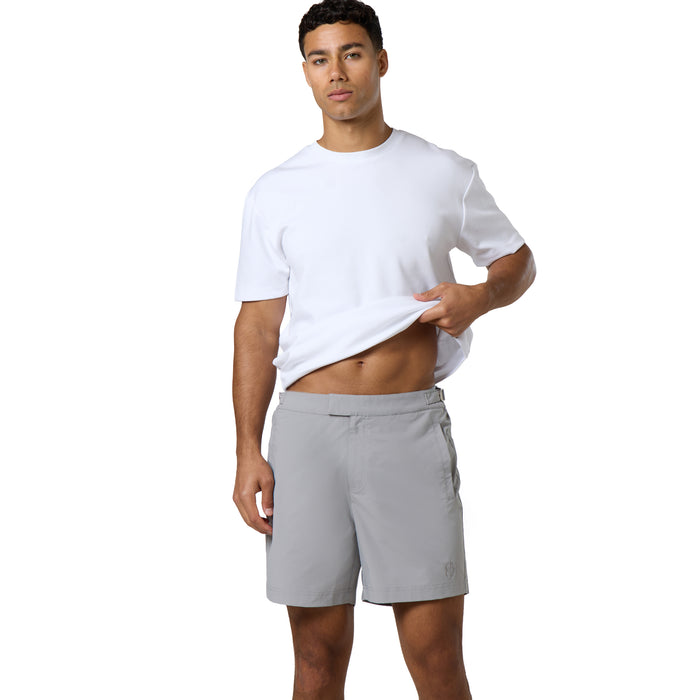Icon Buckle Swimshort | Ice Grey
