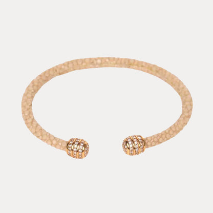 Iman Slim Stingray Cuff With Gold Studded End Caps | BuDhaGirl
