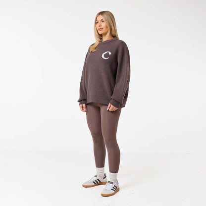 Initial Knit Crew Neck | Mocha