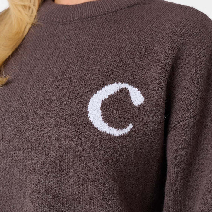 Initial Knit Crew Neck | Mocha