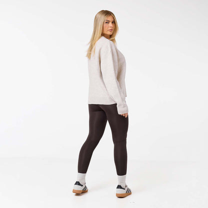 Initial Knit Crew Neck | Oat