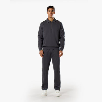 Interlock 1/4 Zip Tracksuit | Charcoal