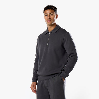 Interlock 1/4 Zip Tracksuit | Charcoal