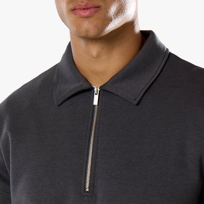 Interlock 1/4 Zip Tracksuit | Charcoal