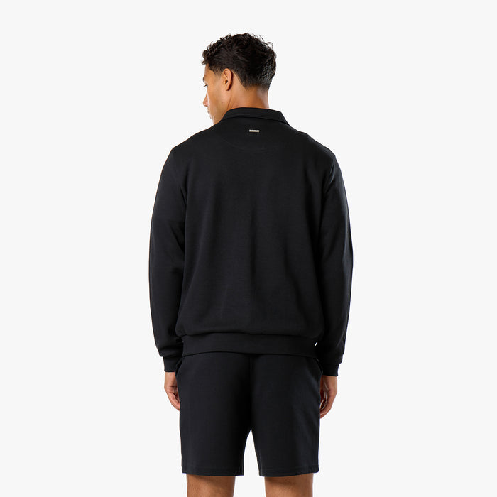 Interlock 1/4 Zip Twinset | Black