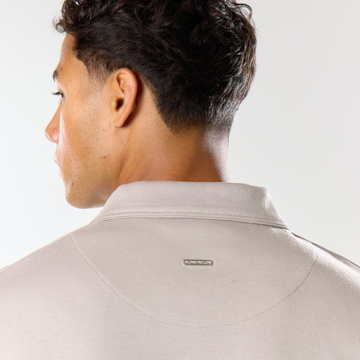 Interlock 1/4 Zip Twinset | Stone