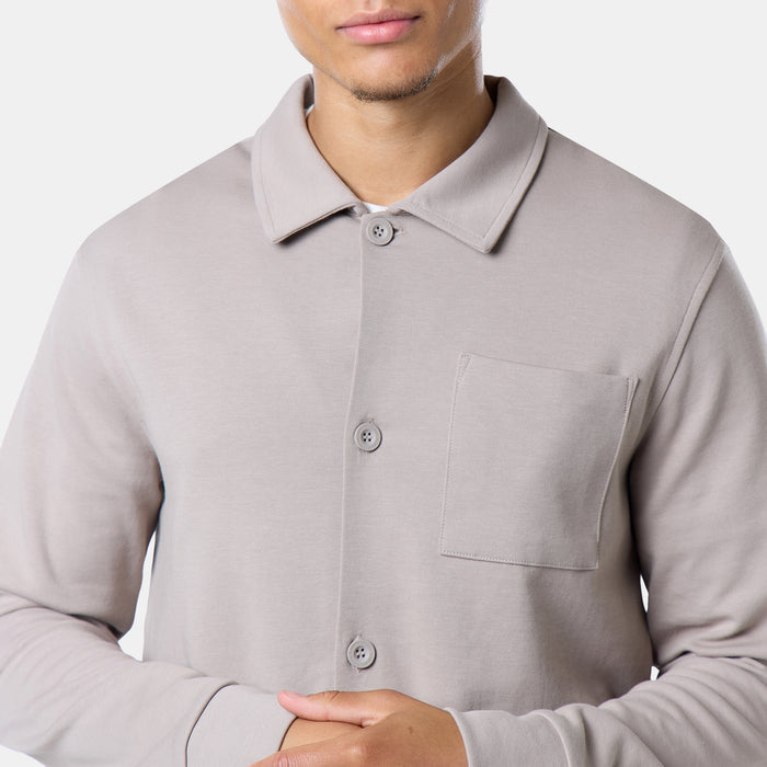 Interlock Button Up Jacket | Taupe