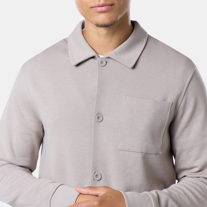 Interlock Button Up Jacket | Taupe