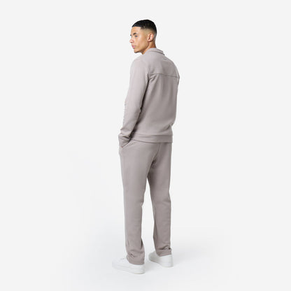 Interlock Button Up Jacket | Taupe