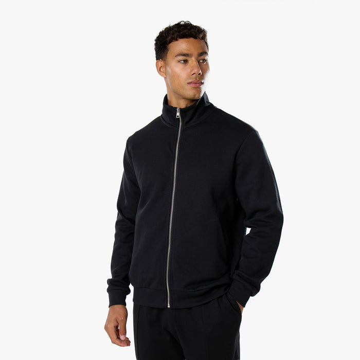 Interlock Full Zip Funnel Neck | Black