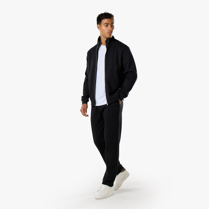Interlock Full Zip Funnel Neck | Black